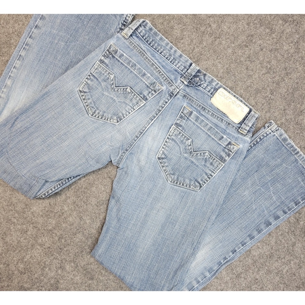 Diesel Jeans Womens 10 Blue Denim Y2k Boho Streetwear Grunge Festival Designer